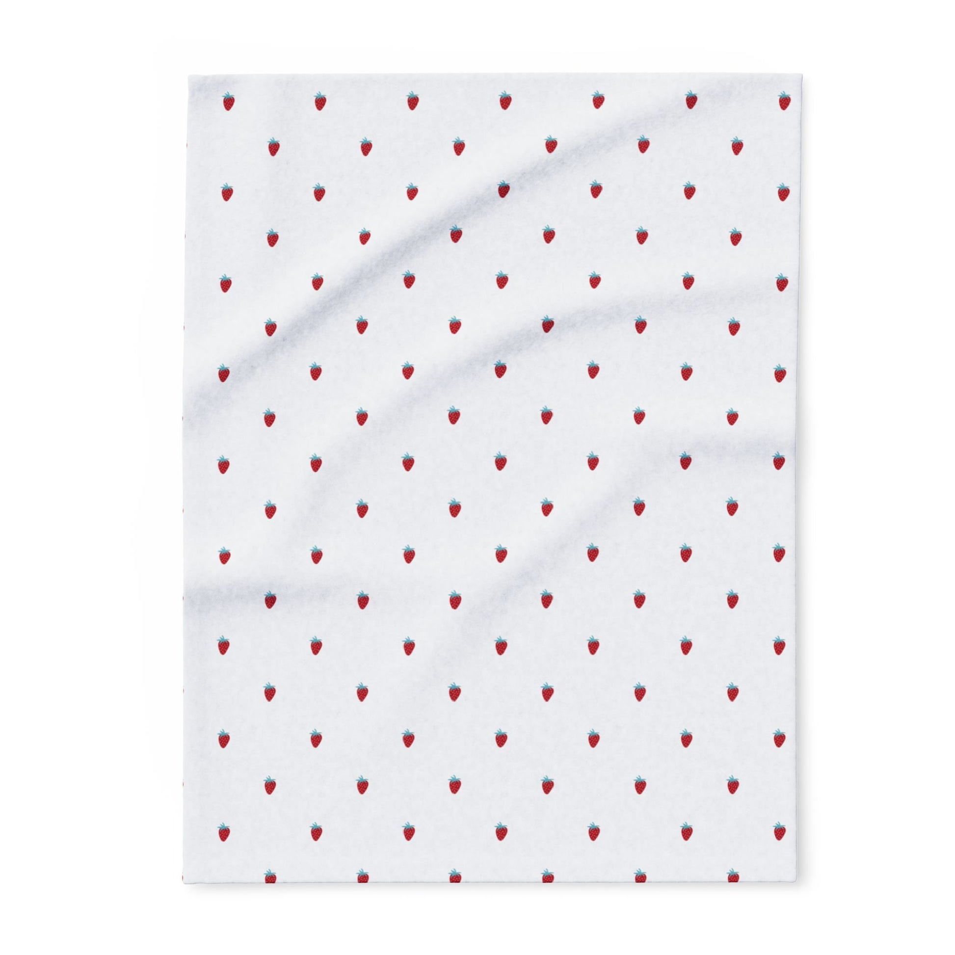 Cute Strawberry Pattern Arctic Fleece Blanket/Valentine's Day
