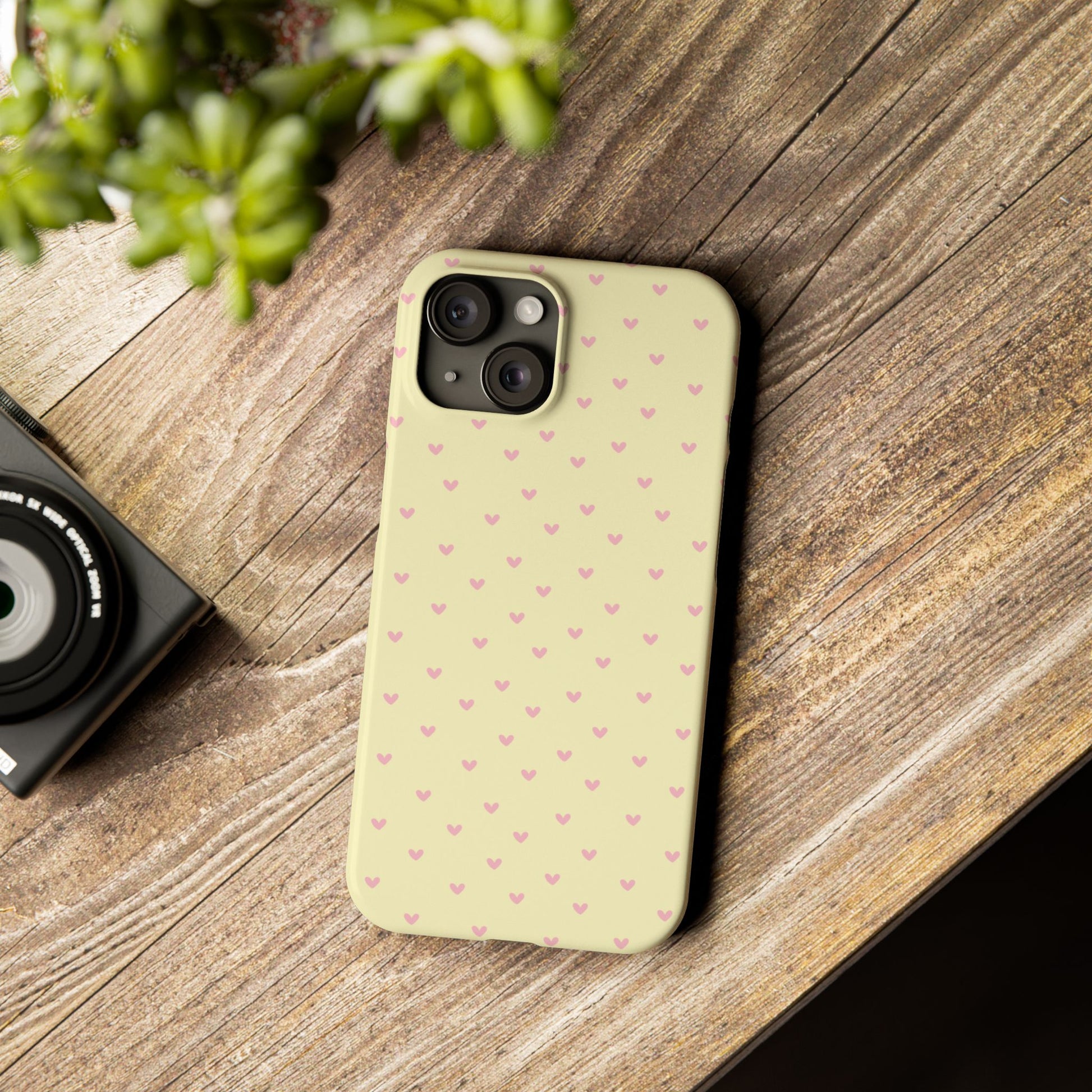 Cute Heart Pattern Slim Phone Case