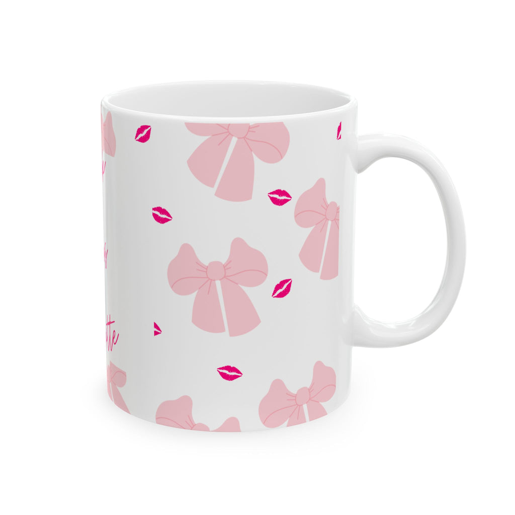 Chic Lipstick Lashes Mug, Perfect Gift for Makeup Lovers, Stylish Coffee Cup for Daily Use, Cute Tea Mug for Best Friends