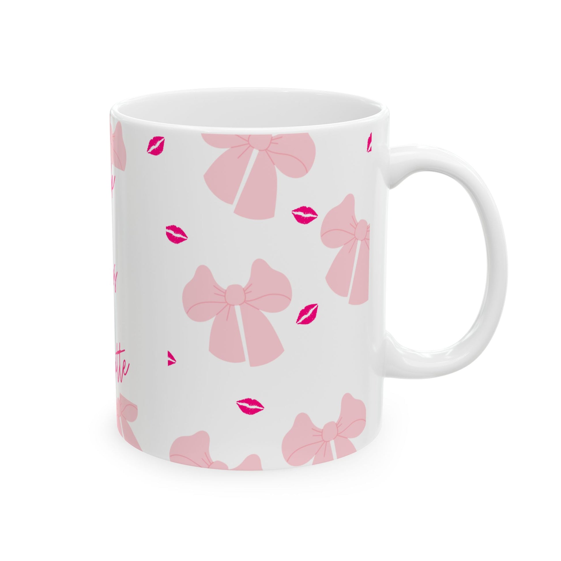 Chic Lipstick Lashes Mug, Perfect Gift for Makeup Lovers, Stylish Coffee Cup for Daily Use, Cute Tea Mug for Best Friends