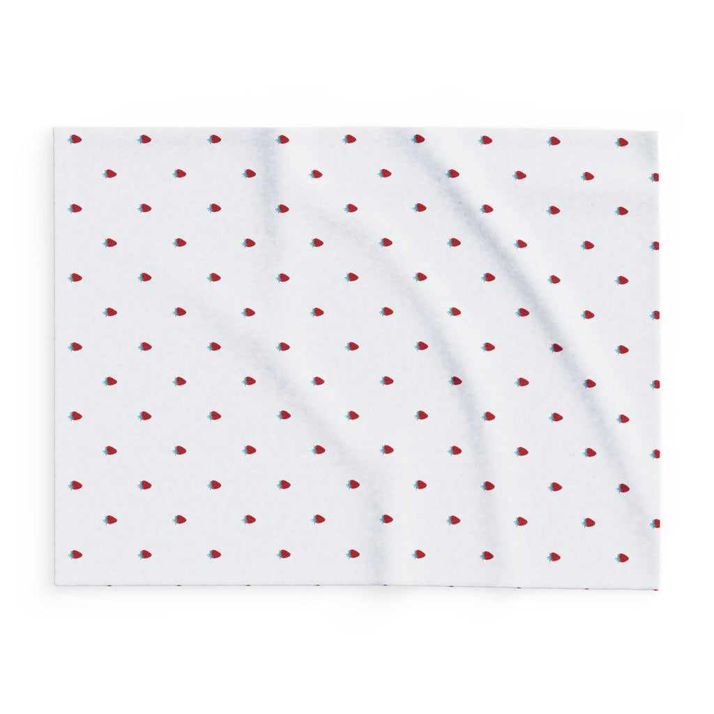 Cute Strawberry Pattern Arctic Fleece Blanket/Valentine's Day