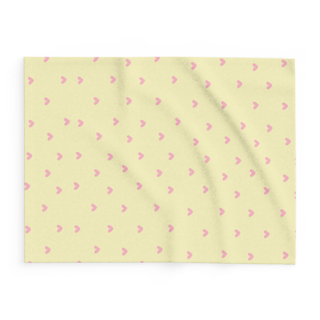 Cozy Heart Print Fleece Blanket