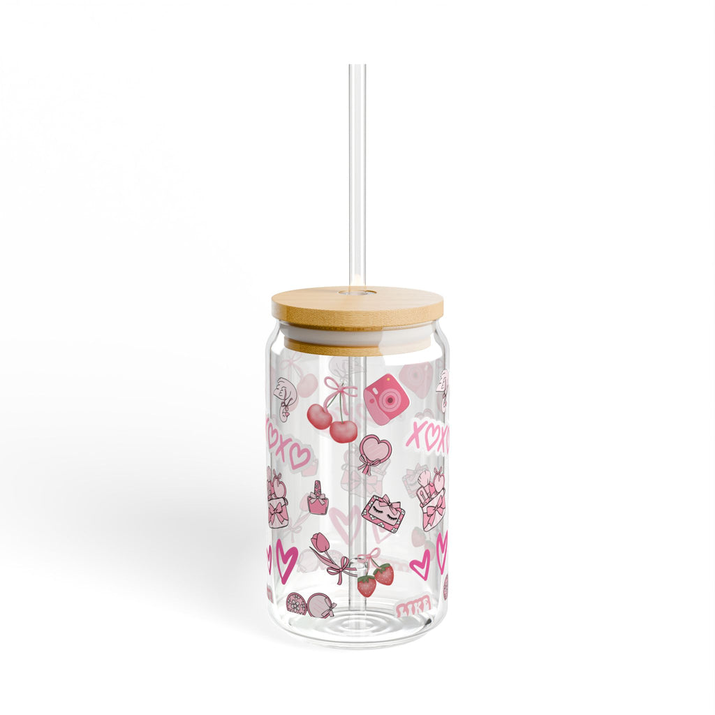 Cute Sipper Glass with Fun Design