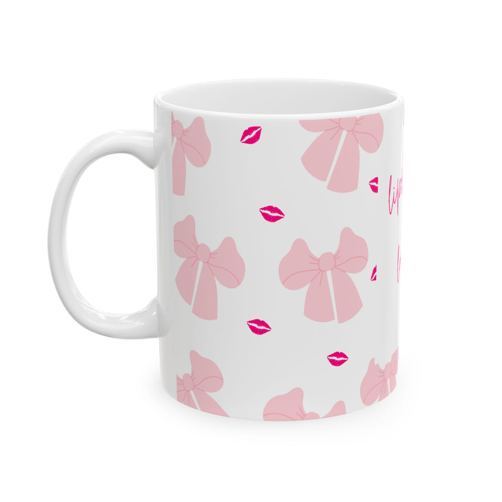 Chic Lipstick Lashes Mug, Perfect Gift for Makeup Lovers, Stylish Coffee Cup for Daily Use, Cute Tea Mug for Best Friends