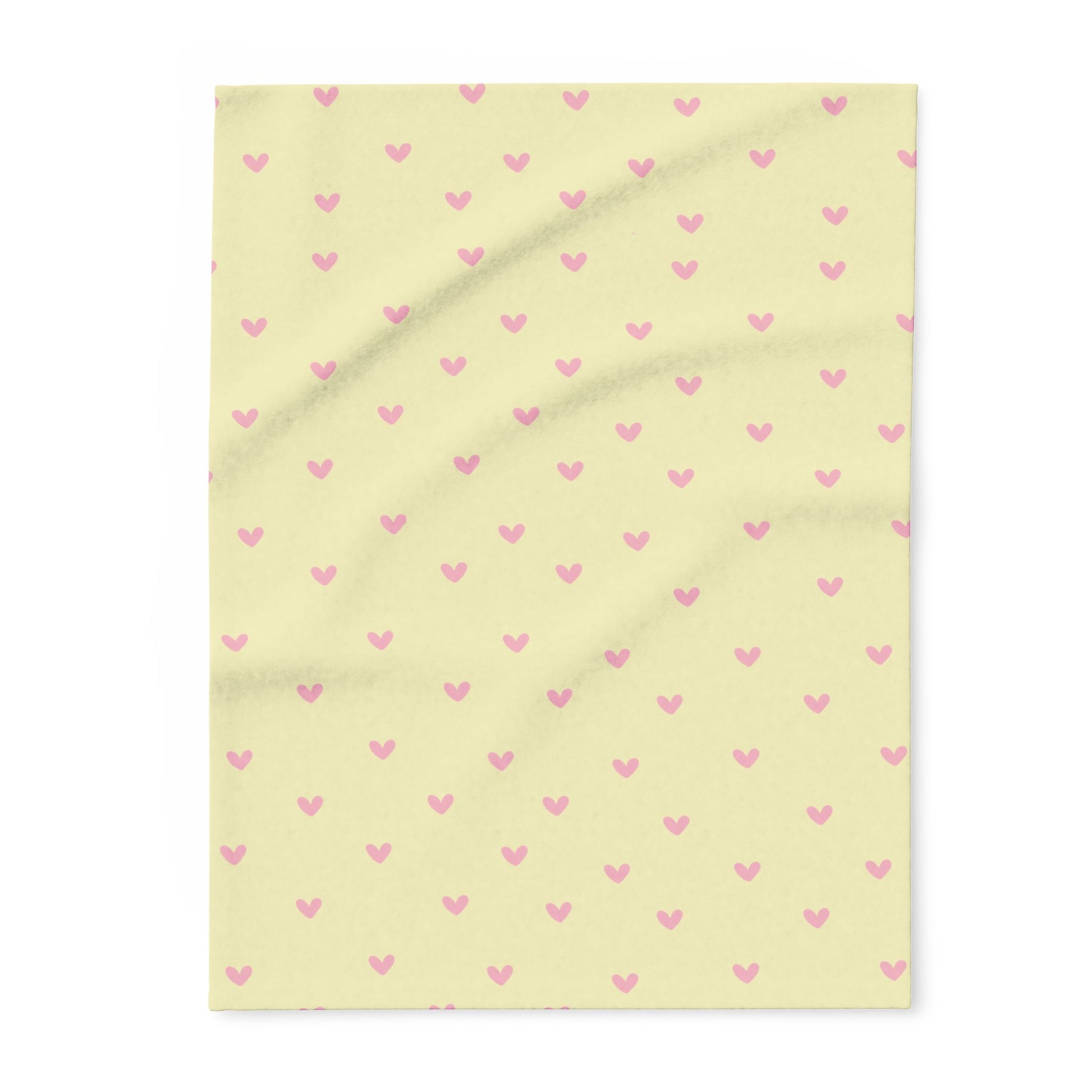Cozy Heart Print Fleece Blanket