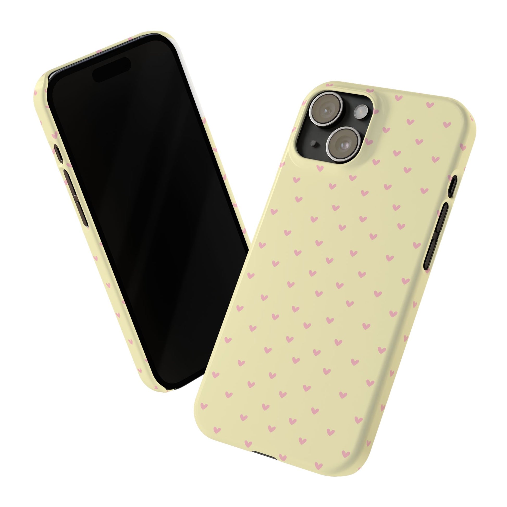 Cute Heart Pattern Slim Phone Case