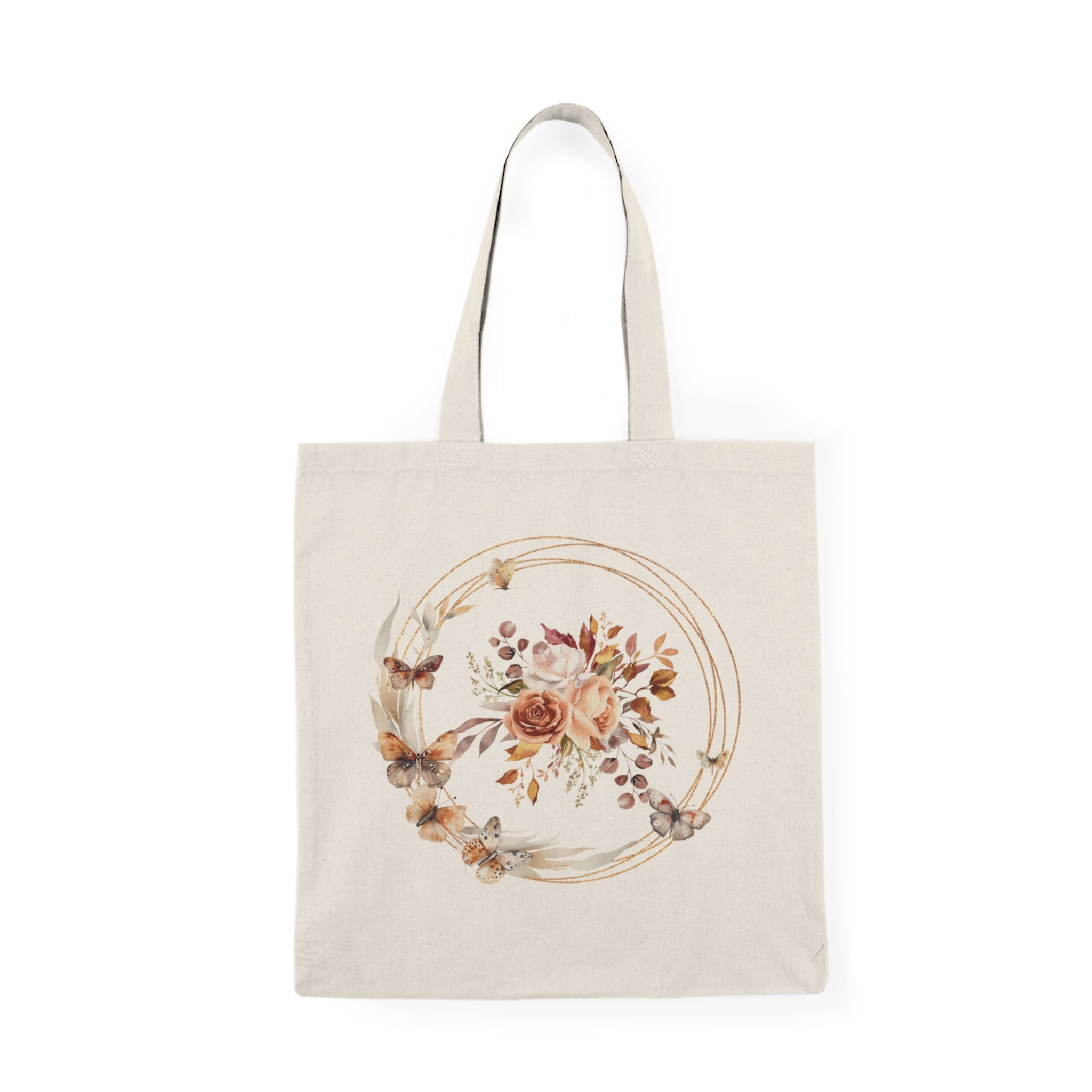 Natural Floral Tote Bag