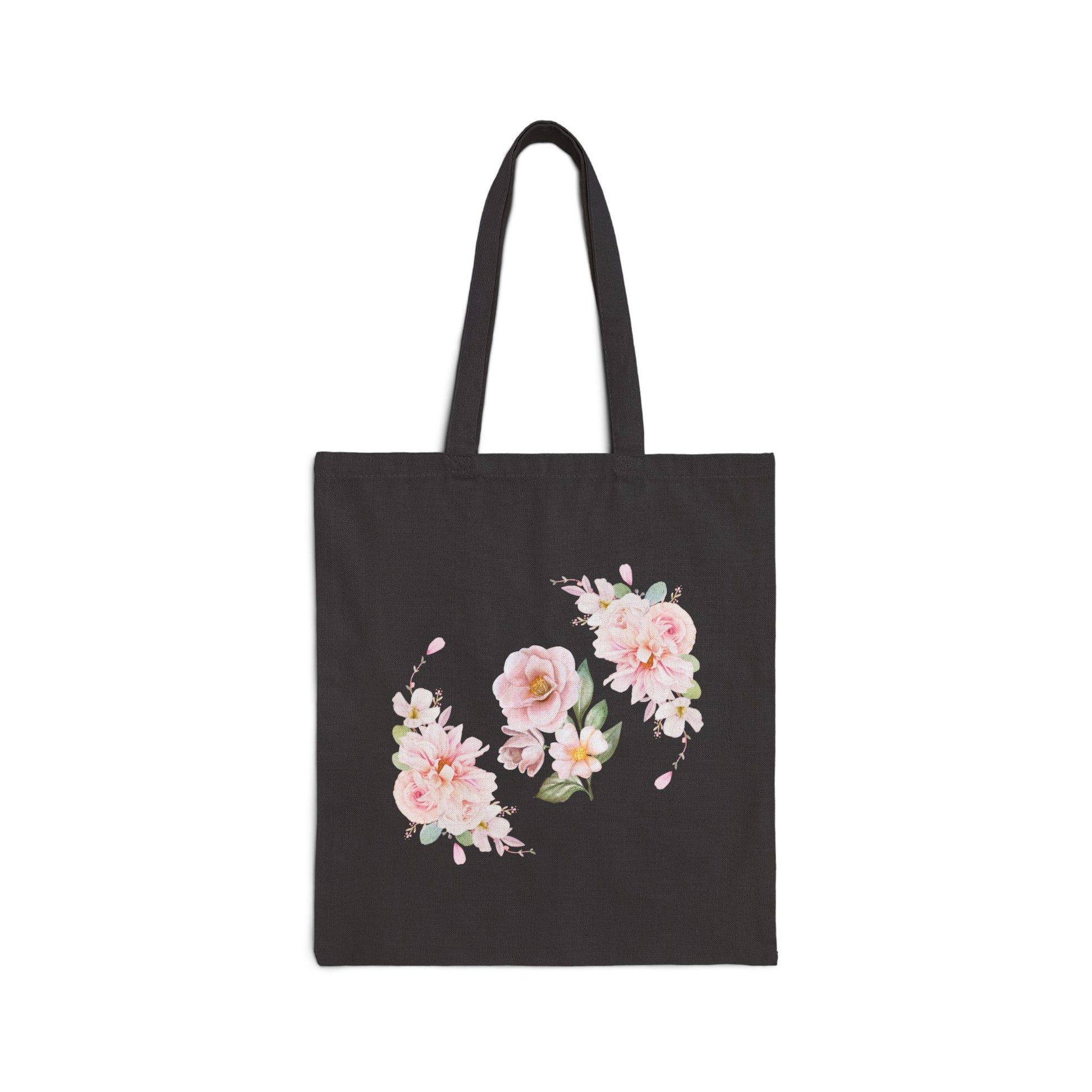 Floral Cotton Canvas Tote Bag | Eco-Friendly Shopping