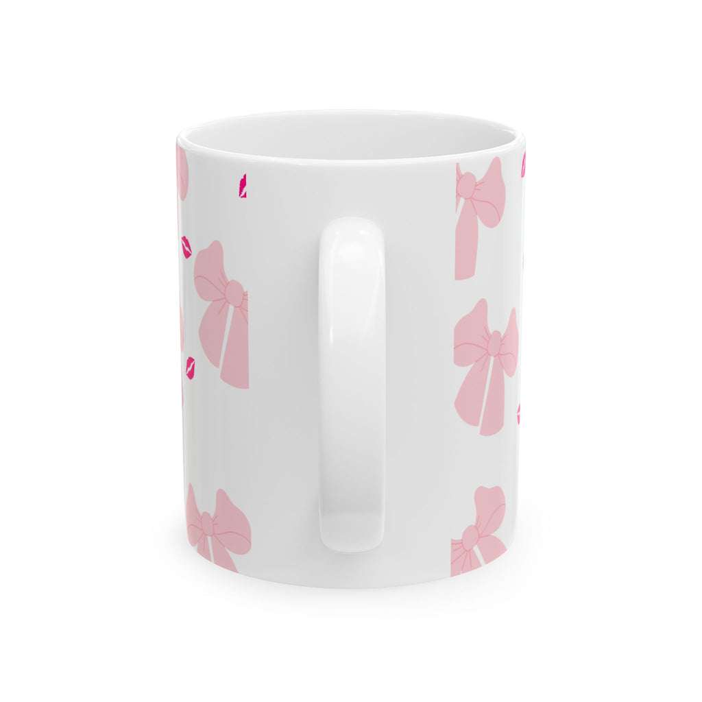 Chic Lipstick Lashes Mug, Perfect Gift for Makeup Lovers, Stylish Coffee Cup for Daily Use, Cute Tea Mug for Best Friends
