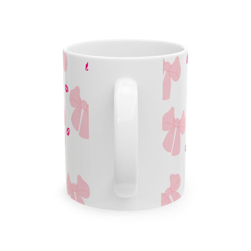 Chic Lipstick Lashes Mug, Perfect Gift for Makeup Lovers, Stylish Coffee Cup for Daily Use, Cute Tea Mug for Best Friends