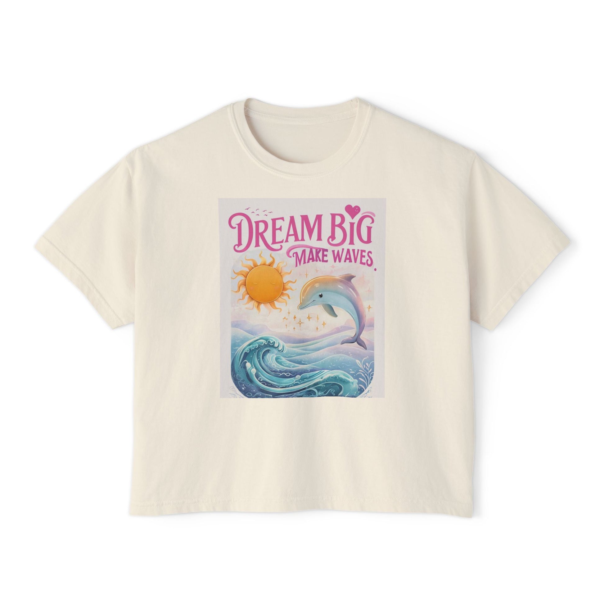 Dream Big Boxy Tee, Casual Summer Top