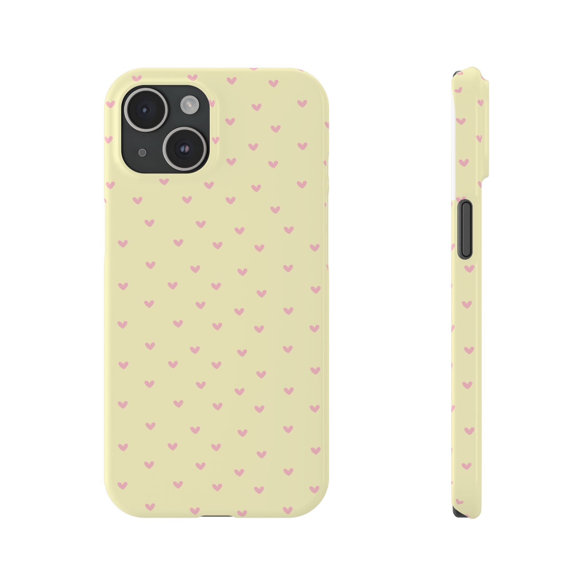 Cute Heart Pattern Slim Phone Case